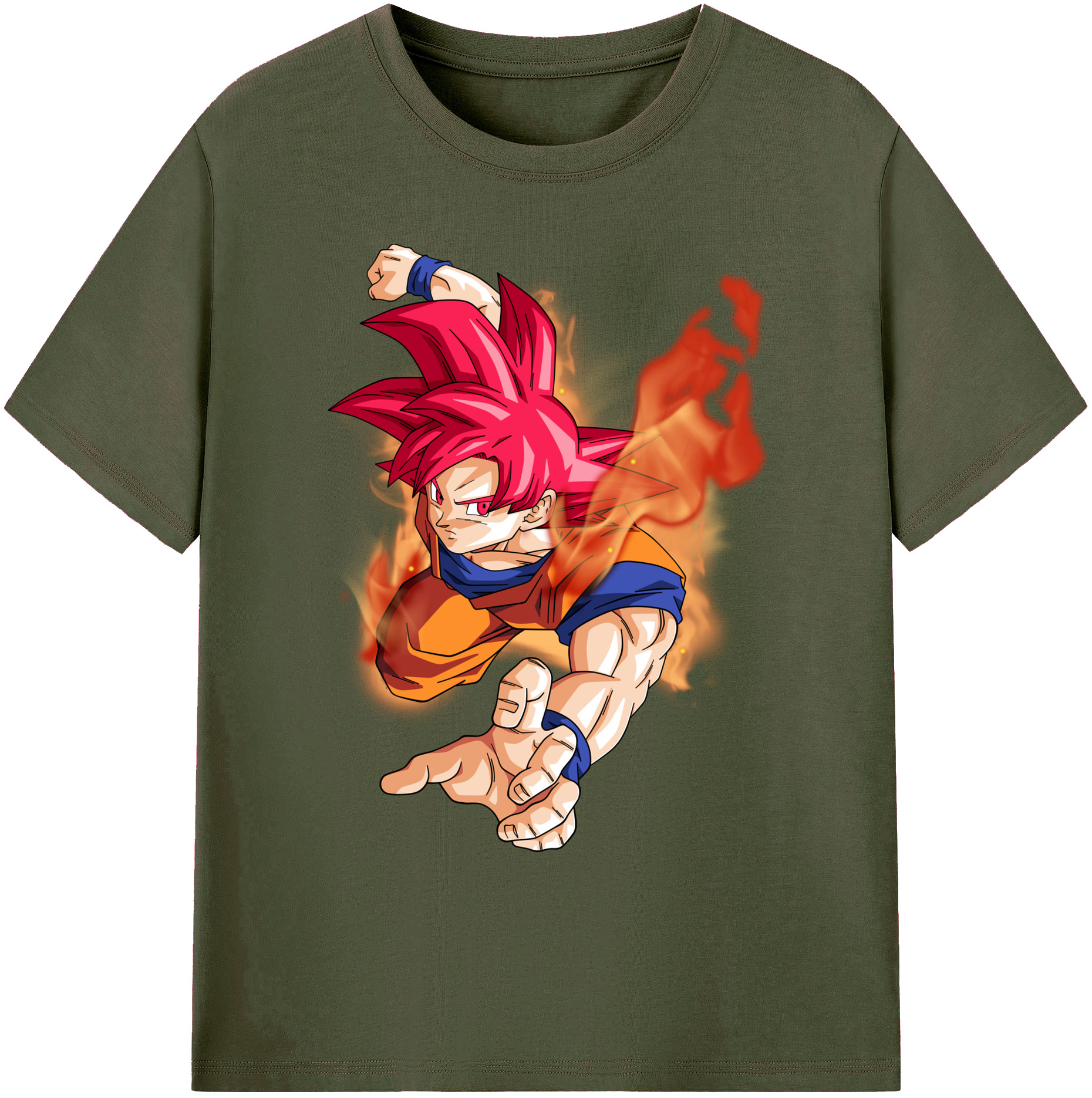 （画像用） ドラゴンボール 孫悟空（そん ごくう）Son Goku カカロット DRAGON BALL Kakarotto 綿100％ メンズ半袖Tシャツ｜肌触りやわらか＆通気性